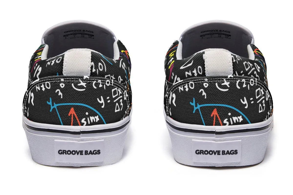 Colorful Math Formula Slip-On Shoes
