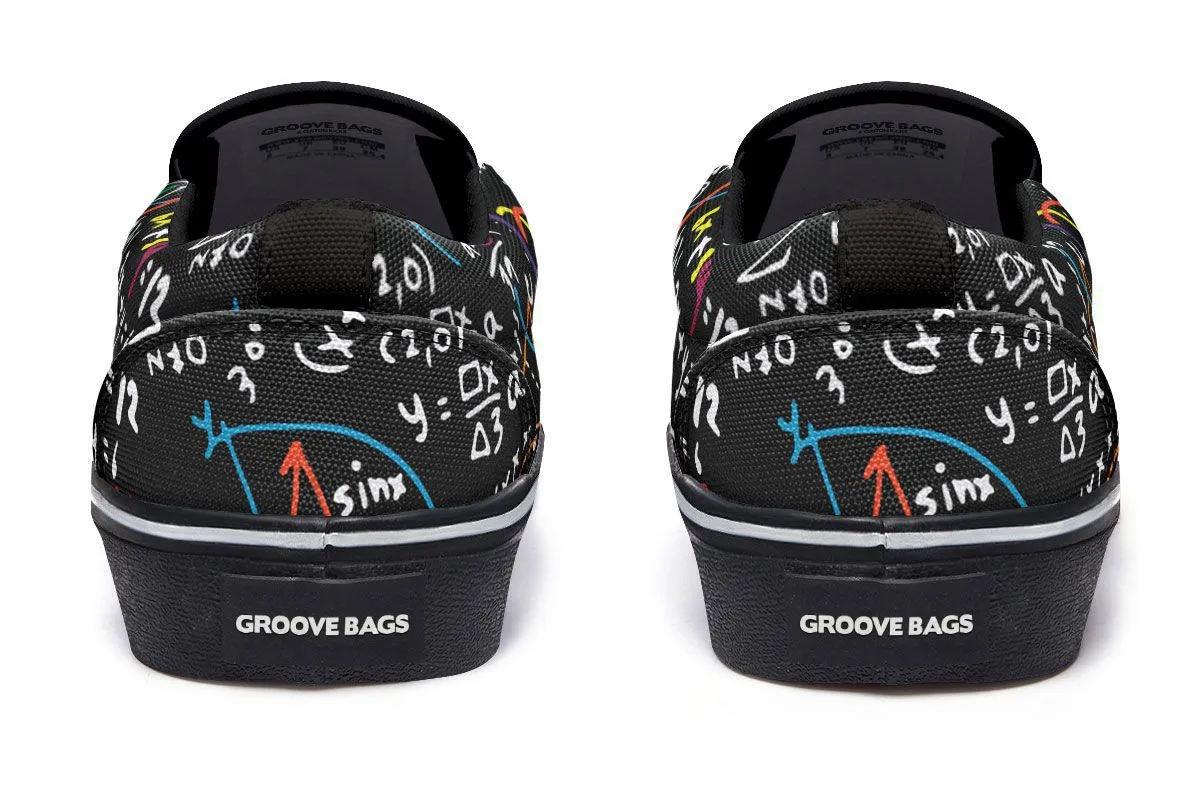 Colorful Math Formula Slip-On Shoes