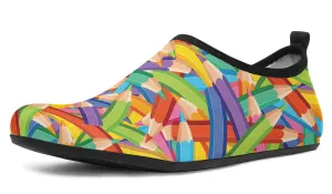 Colorful Pencils Aqua Barefoot Shoes