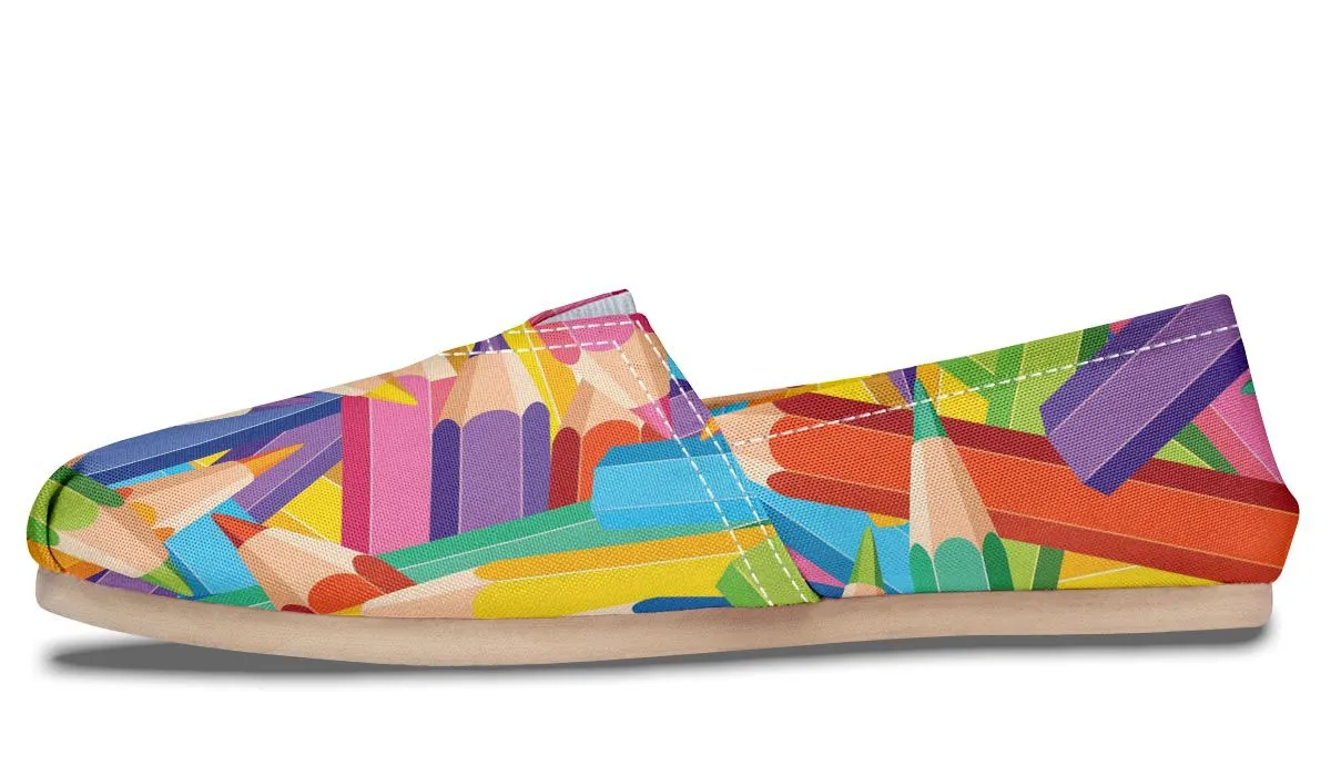 Colorful Pencils Casual Shoes