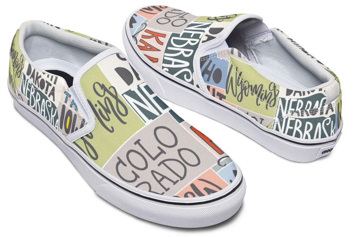 Colorful State Slip-On Shoes
