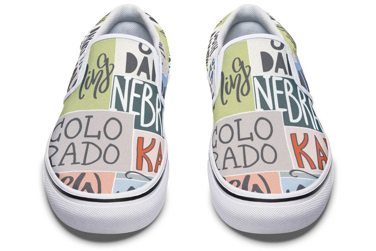Colorful State Slip-On Shoes