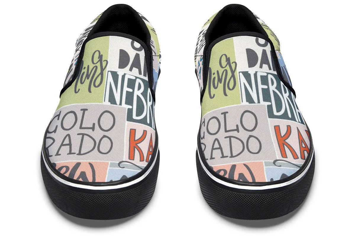 Colorful State Slip-On Shoes