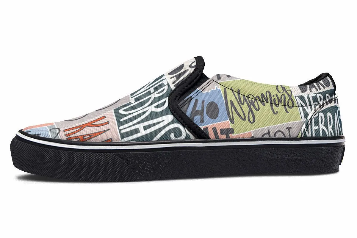 Colorful State Slip-On Shoes
