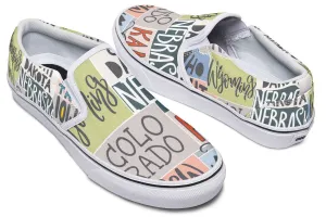 Colorful State Slip-On Shoes