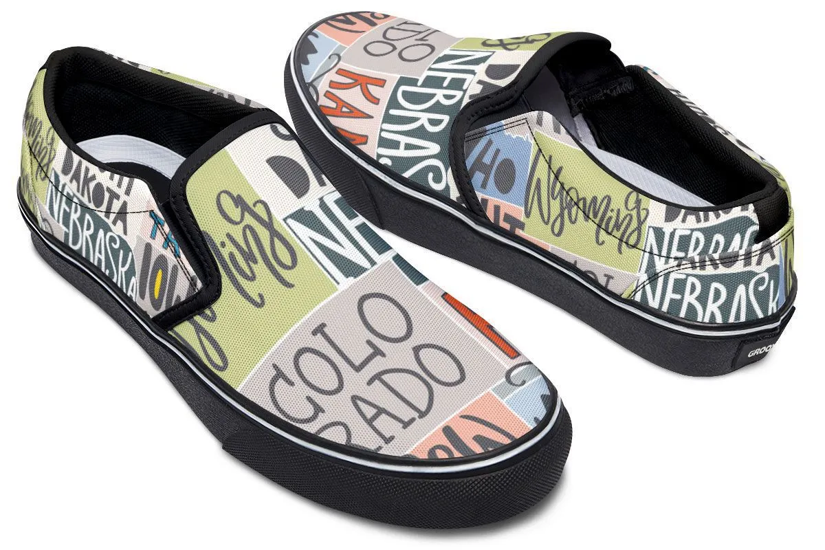 Colorful State Slip-On Shoes