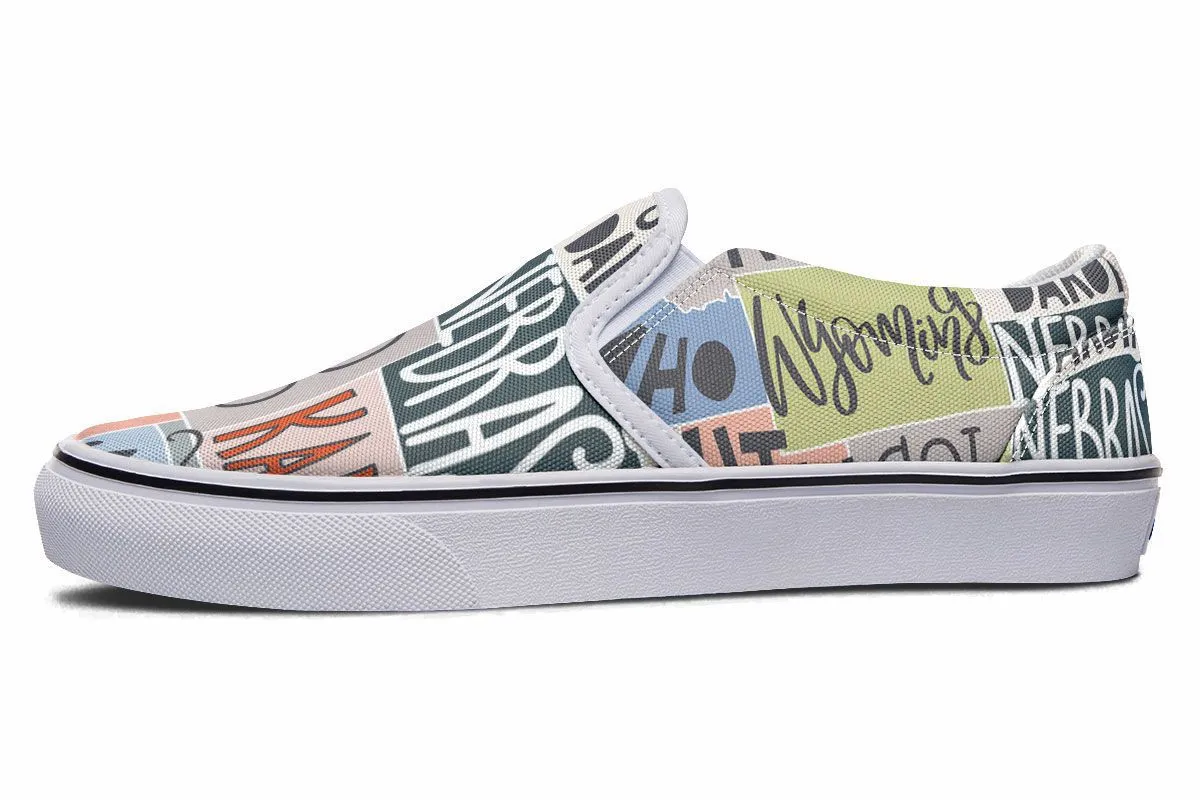 Colorful State Slip-On Shoes