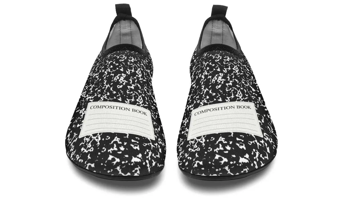 Composition Book Aqua Barefoot Shoes