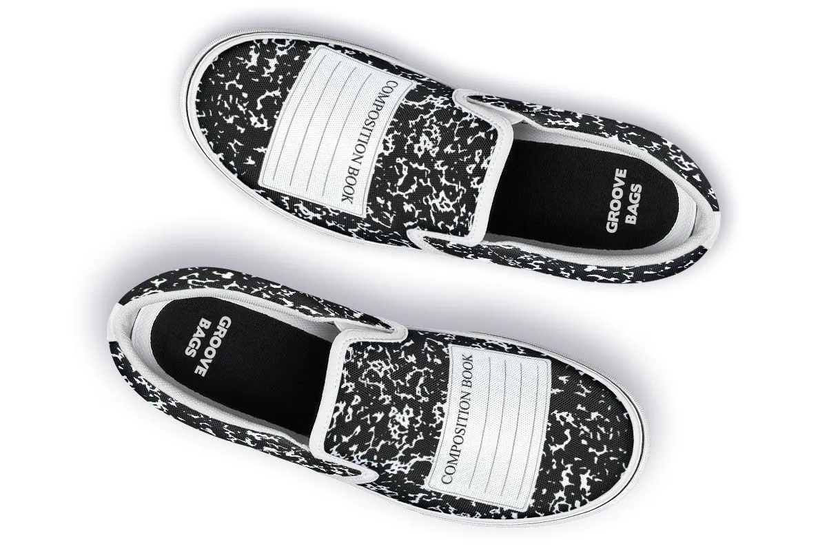Composition Book Slip-On Shoes