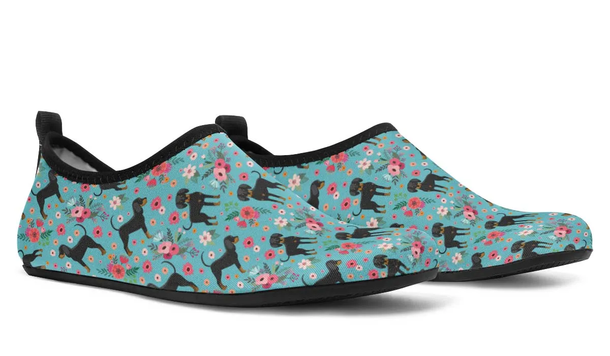 Coon Hound Flower Aqua Barefoot Shoes