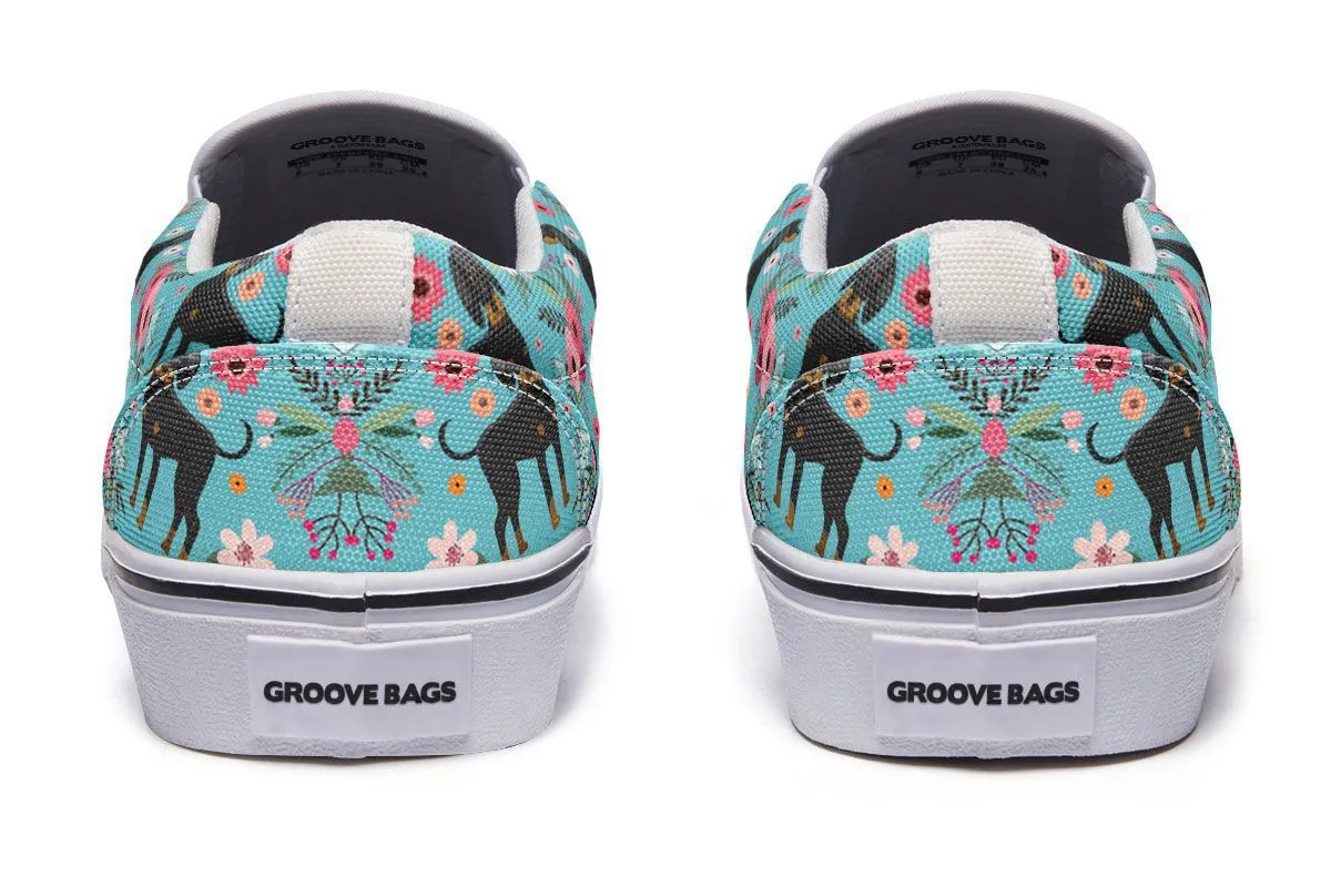Coon Hound Flower Slip-On Shoes