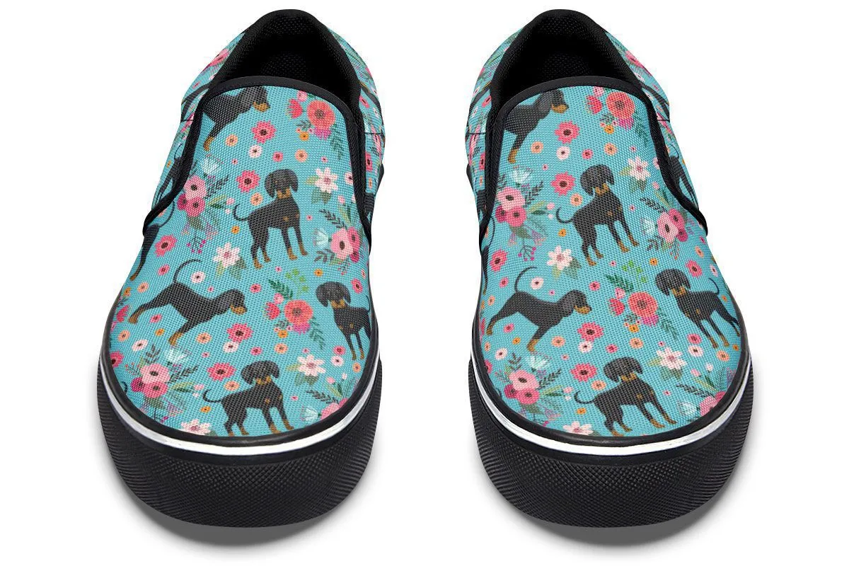 Coon Hound Flower Slip-On Shoes