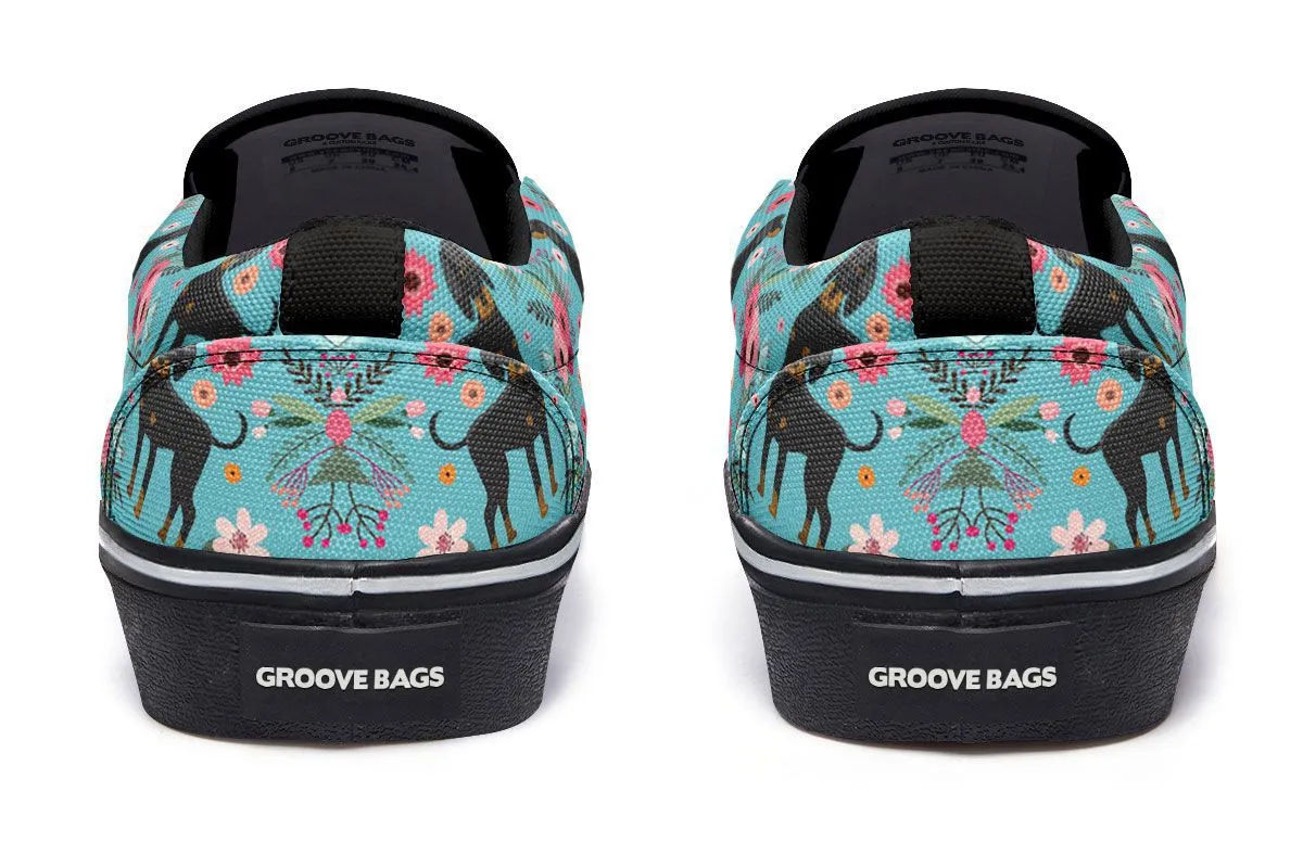 Coon Hound Flower Slip-On Shoes
