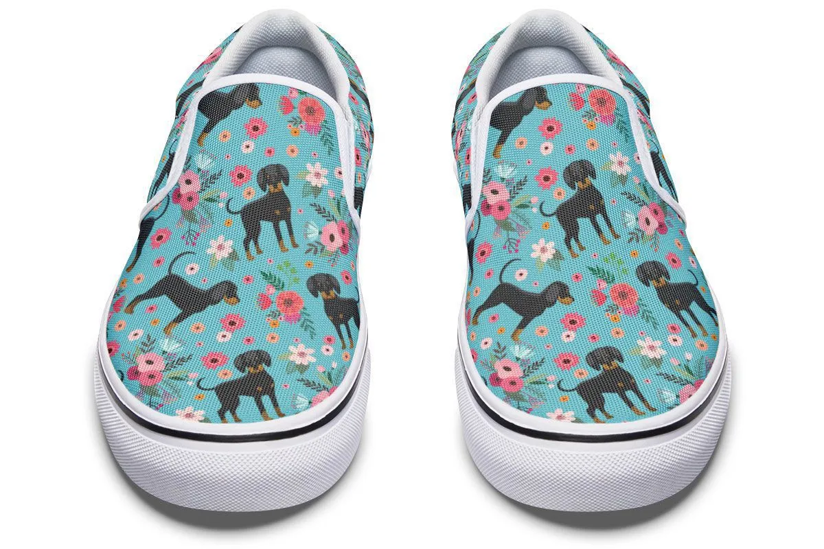 Coon Hound Flower Slip-On Shoes