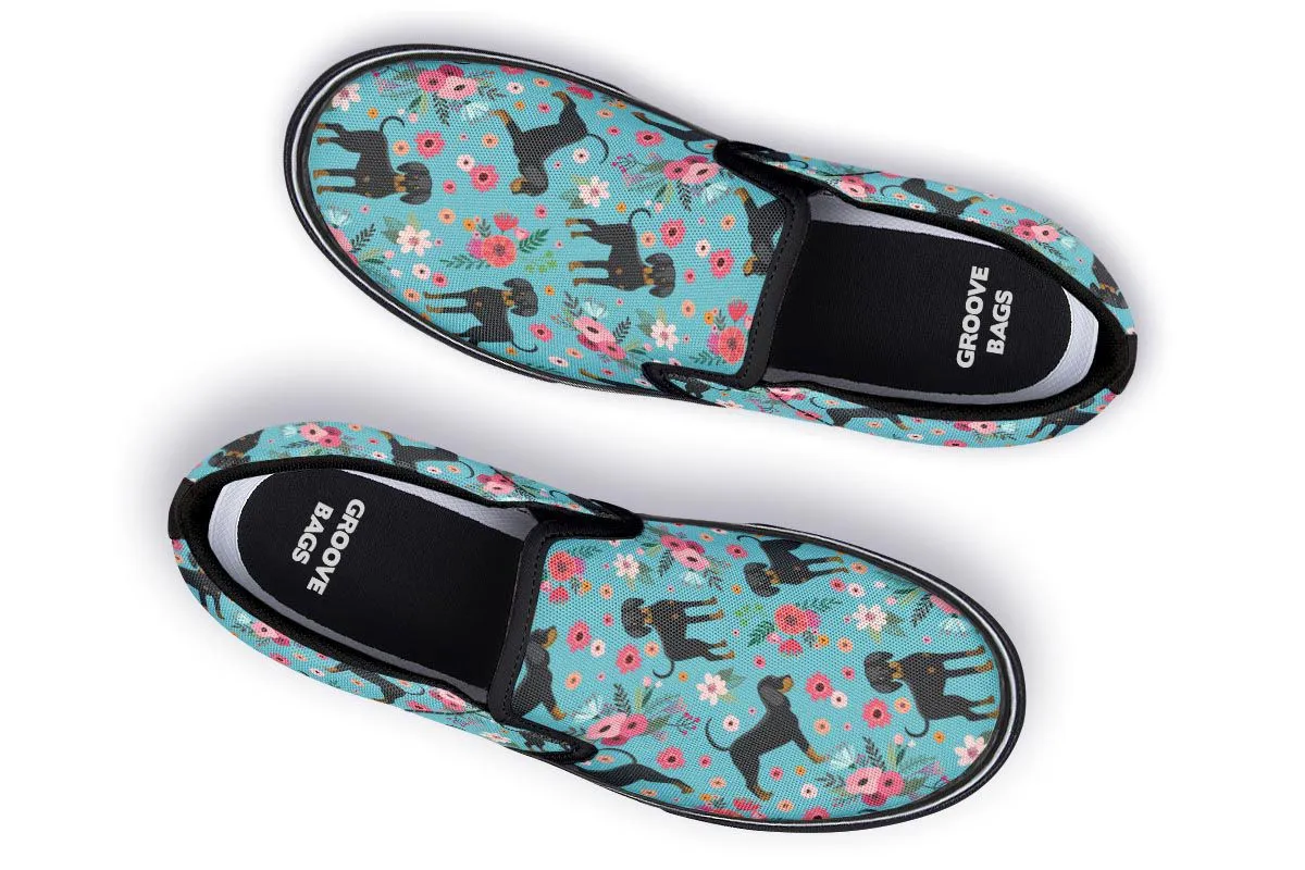 Coon Hound Flower Slip-On Shoes