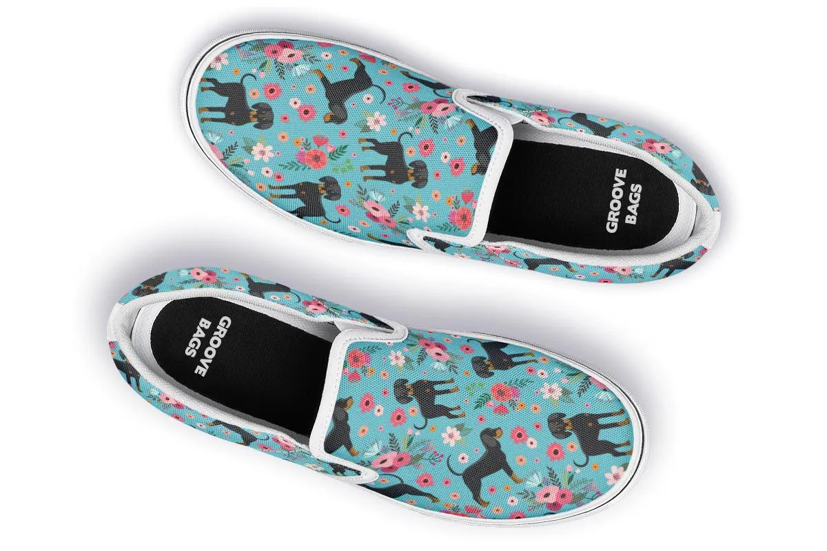 Coon Hound Flower Slip-On Shoes