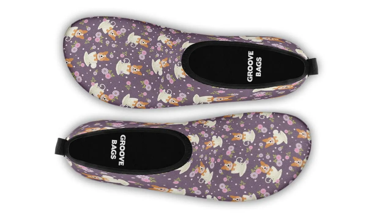 Corgi Cup Of Tea Aqua Barefoot Shoes