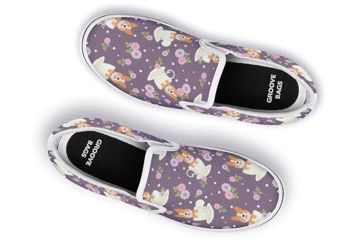 Corgi Cup Of Tea Slip-On Shoes