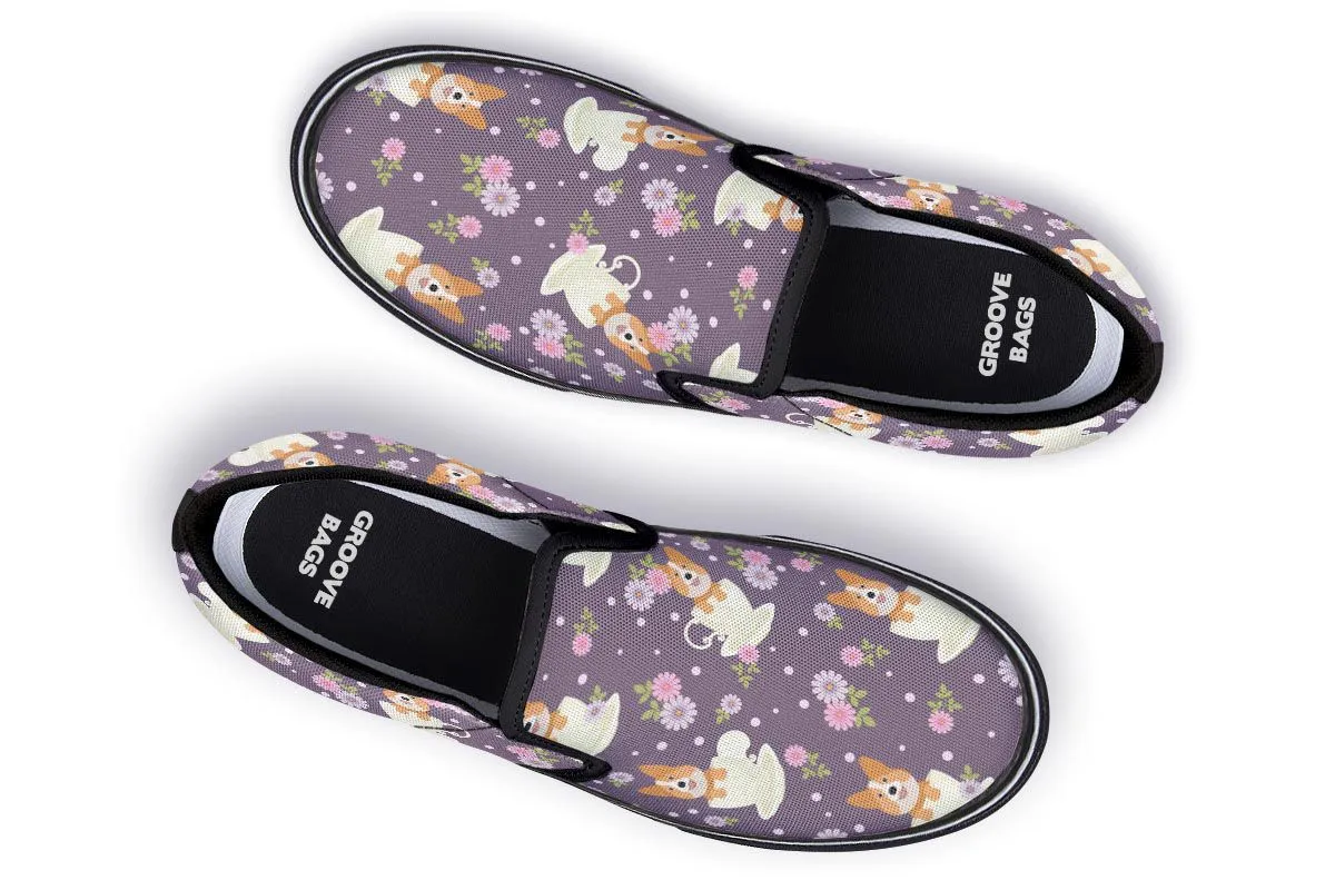 Corgi Cup Of Tea Slip-On Shoes