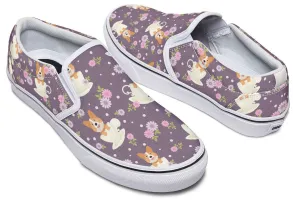 Corgi Cup Of Tea Slip-On Shoes
