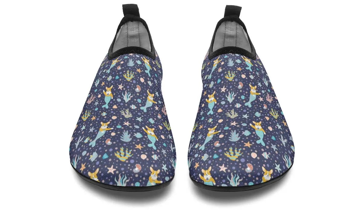 Corgi Mermaid Aqua Barefoot Shoes
