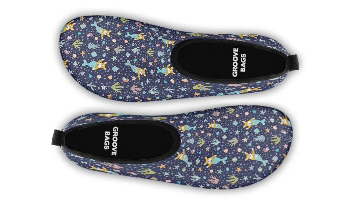 Corgi Mermaid Aqua Barefoot Shoes