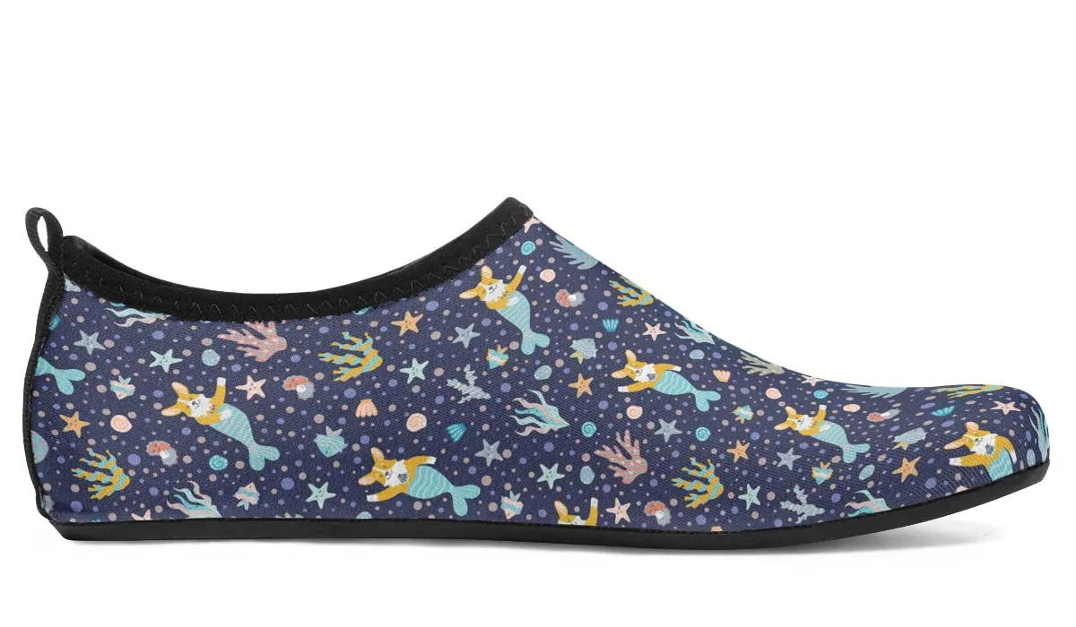Corgi Mermaid Aqua Barefoot Shoes