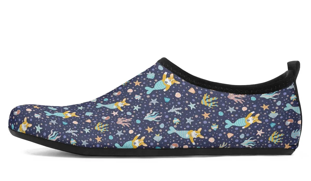 Corgi Mermaid Aqua Barefoot Shoes