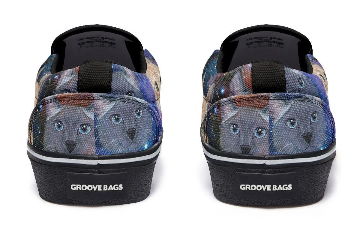 Cosmic Cat Slip-On Shoes
