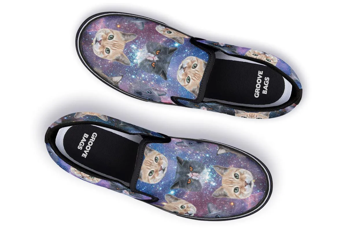 Cosmic Cat Slip-On Shoes