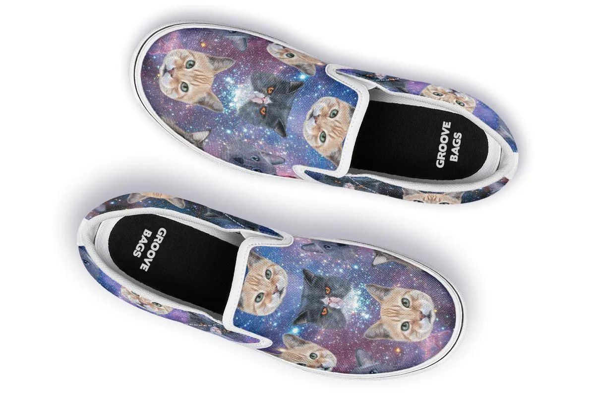 Cosmic Cat Slip-On Shoes