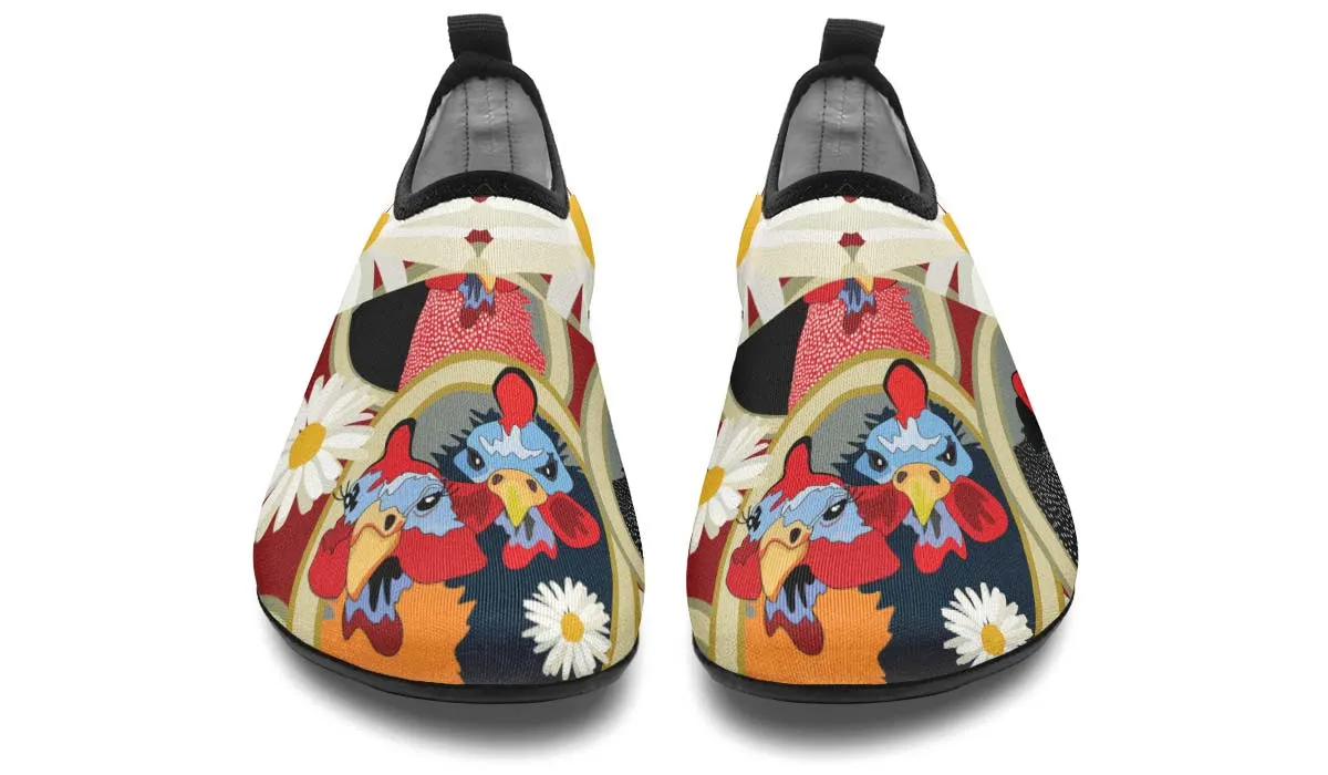 Couple Ol Chickens Aqua Barefoot Shoes