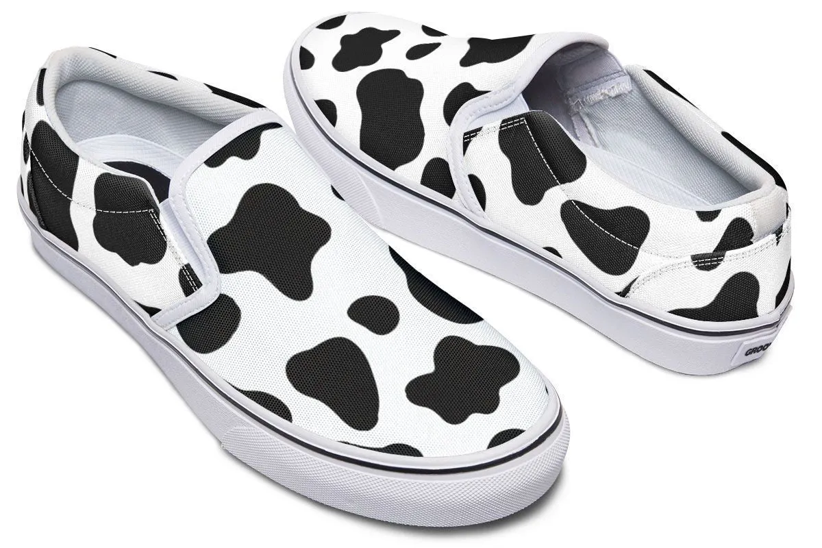 Cow Print Slip-On Shoes