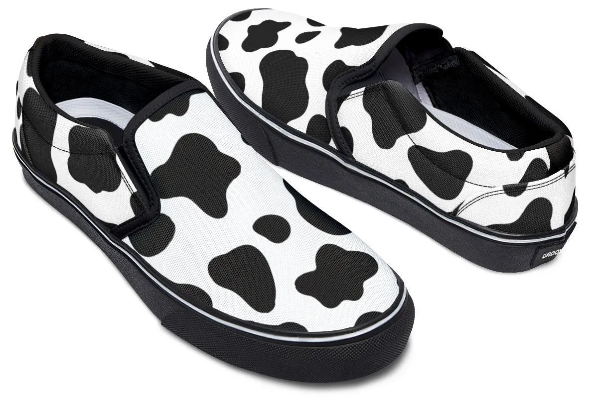 Cow Print Slip-On Shoes