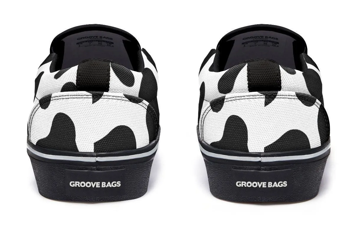 Cow Print Slip-On Shoes