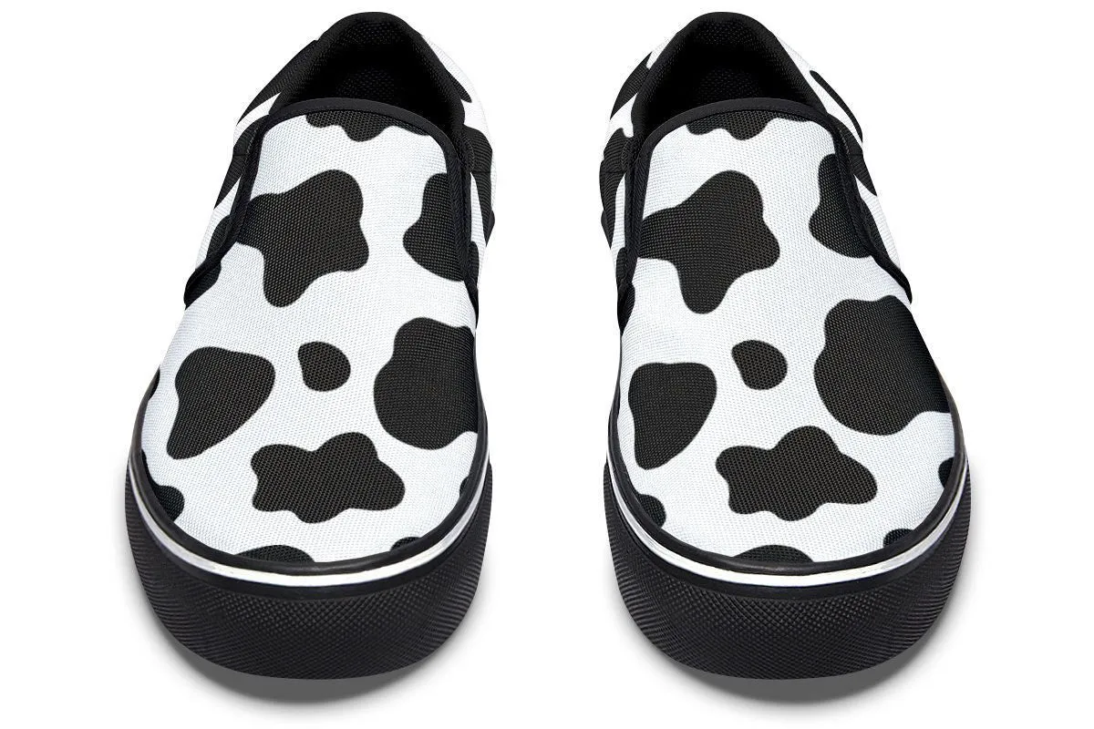 Cow Print Slip-On Shoes