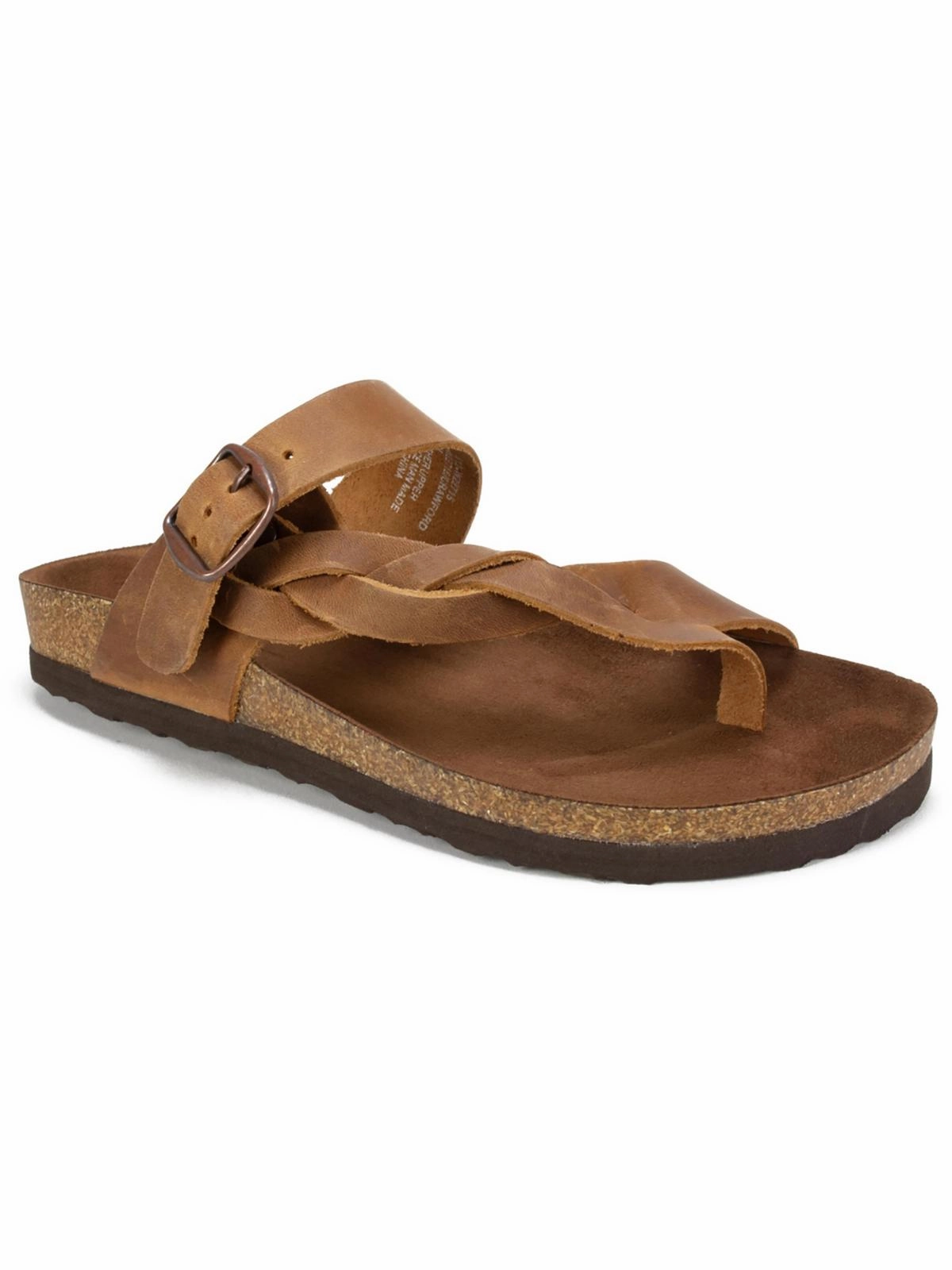 Crawford Womens Suede Flat Slide Sandals