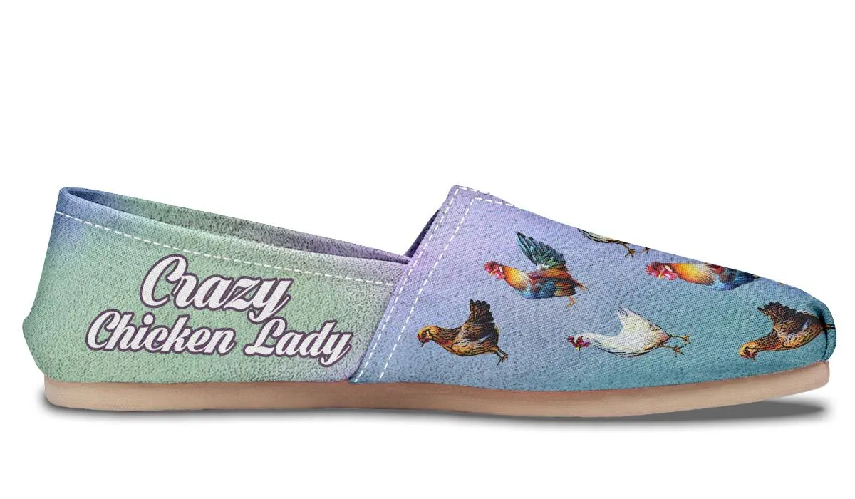 Crazy Chicken Lady Causal Shoes
