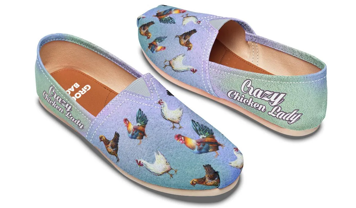 Crazy Chicken Lady Causal Shoes