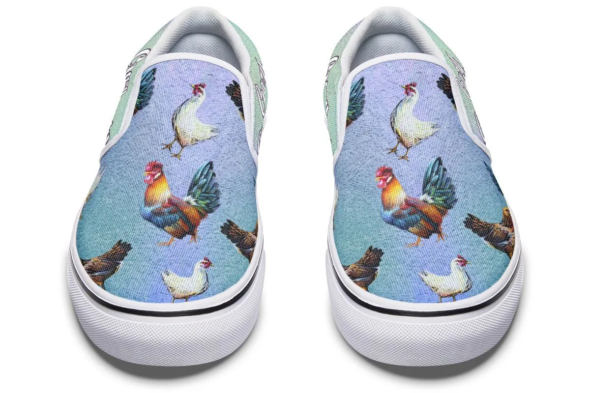 Crazy Chicken Slip-On Shoes
