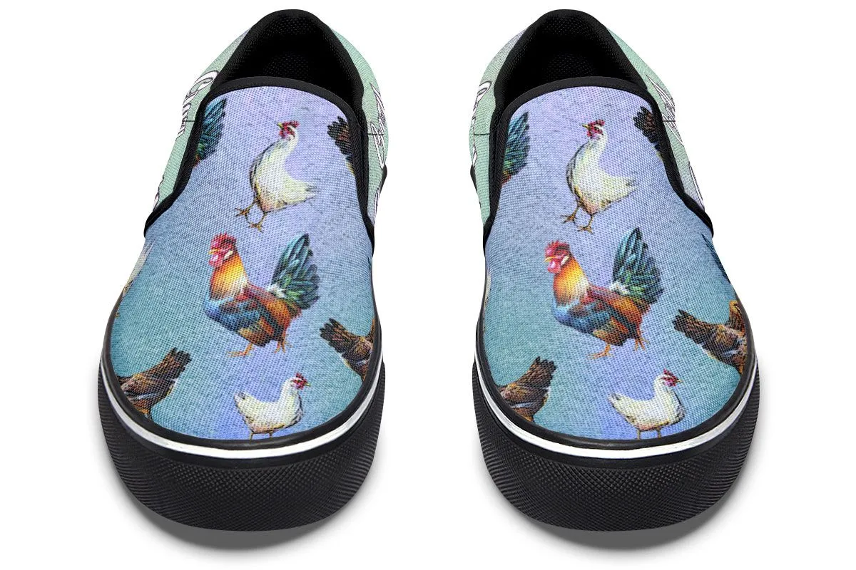 Crazy Chicken Slip-On Shoes