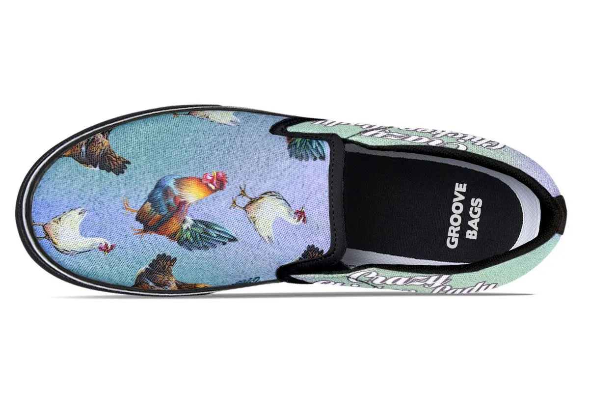 Crazy Chicken Slip-On Shoes