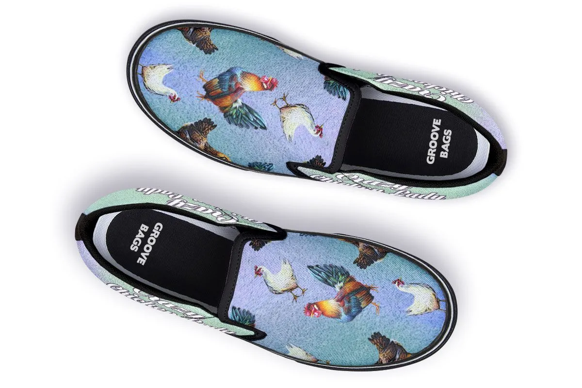 Crazy Chicken Slip-On Shoes