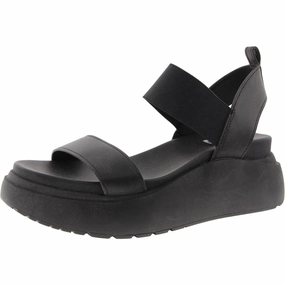 Cruise Womens Stretch Faux Leather Platform Sandals