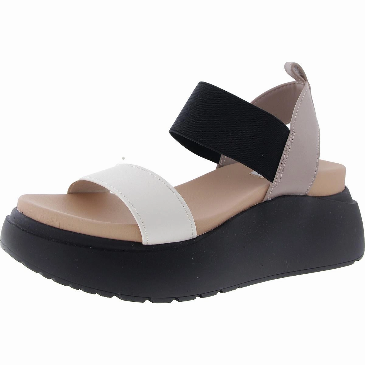 Cruise Womens Stretch Faux Leather Platform Sandals