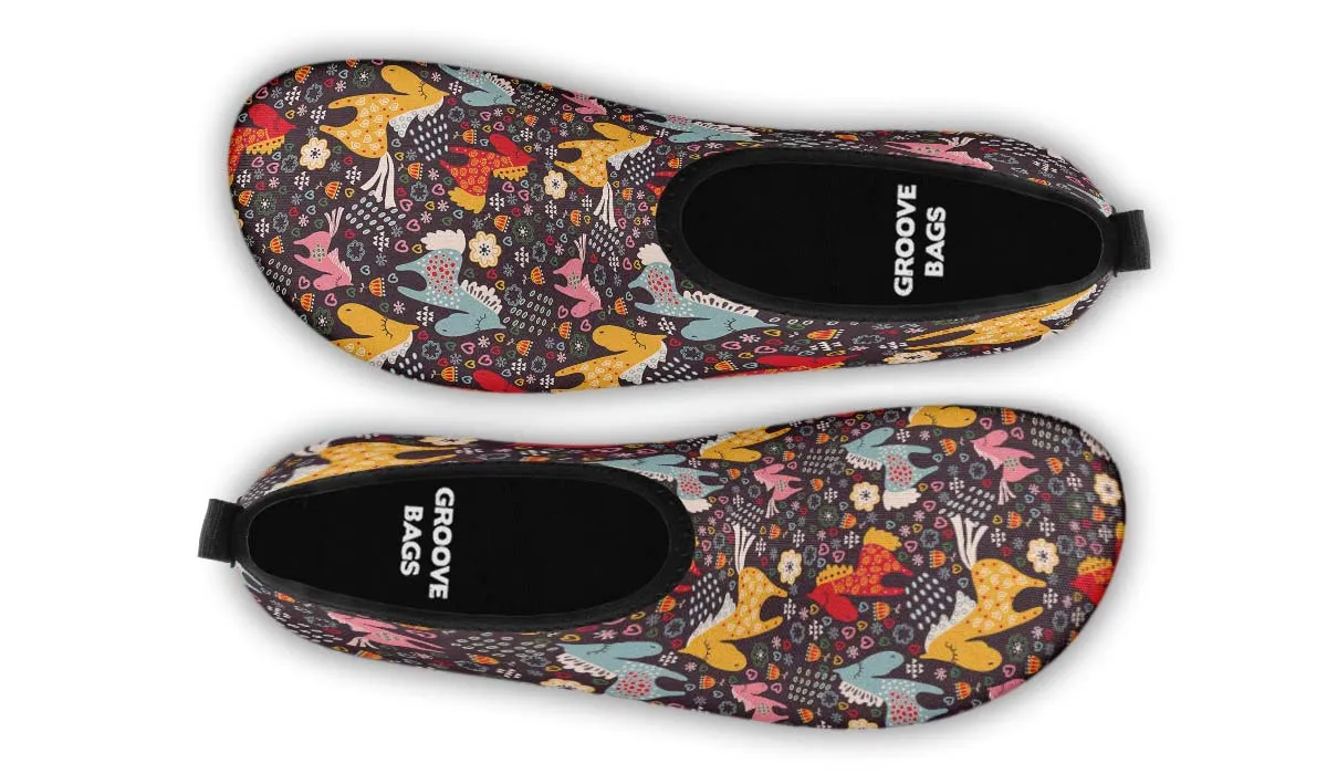 Cute Horse Aqua Barefoot Shoes