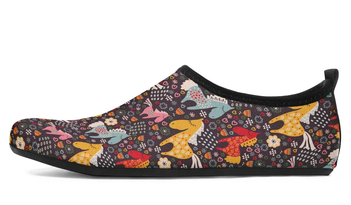 Cute Horse Aqua Barefoot Shoes
