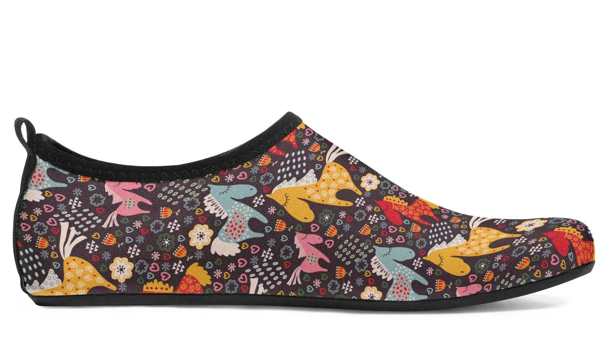 Cute Horse Aqua Barefoot Shoes