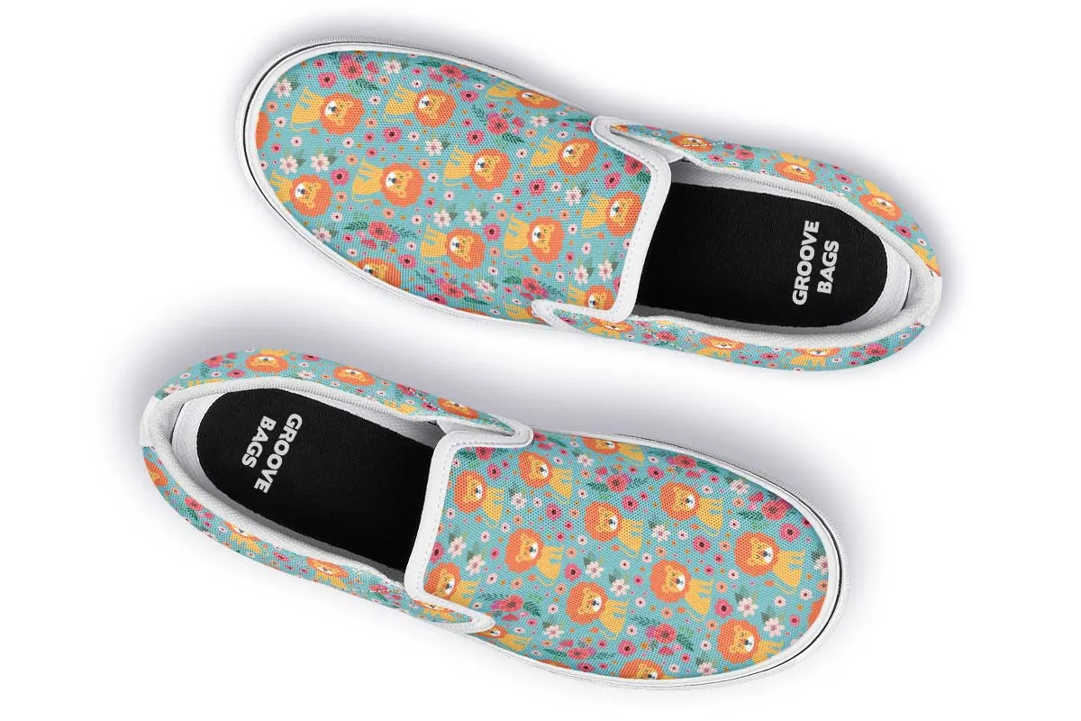 Cute Lion Pattern Slip-On Shoes