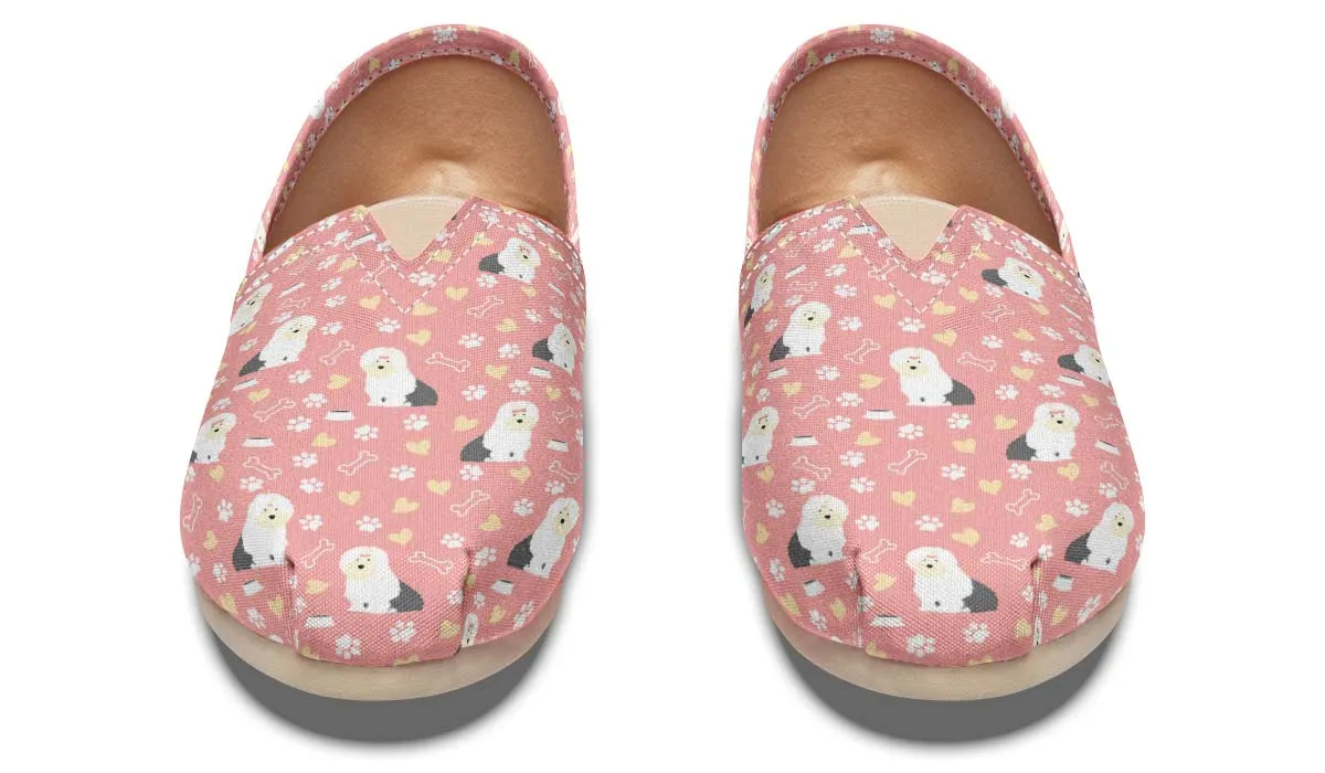 Cute Old English Sheepdog Casual Shoes